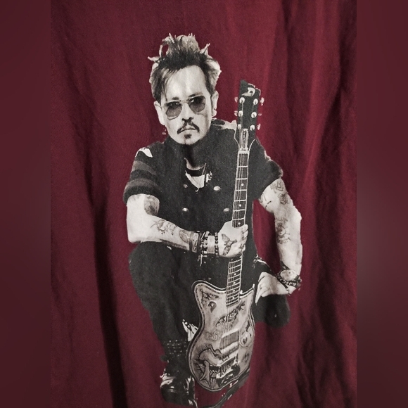 JOHNNY DEPP graphic Short Sleeve tee sz large - Picture 2 of 3